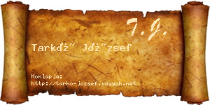 Tarkó József névjegykártya